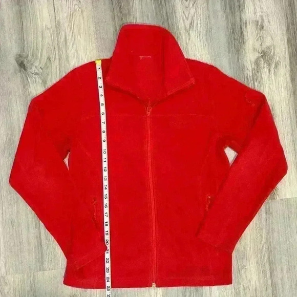 Columbia Sportswear Full Zip Up Pockets Fleece Jacket Coral Long Sleeve Size L - Picture 3 of 7